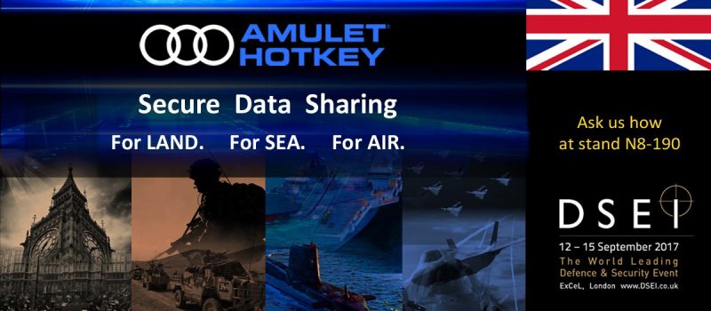 Amulet Hotkey to Showcase Certified Secure Data Sharing Solutions at DSEI 2017